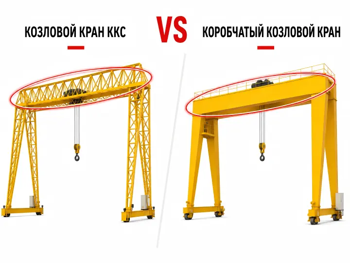 Разница между козловым краном ККС и коробчатым козловым краном